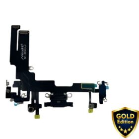 Flex Usb Pin Carga iPhone 14 Negro Turbo