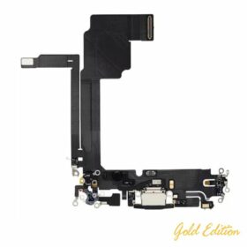 Flex Usb Pin Carga iPhone 15 Pro Max Negro Turbo