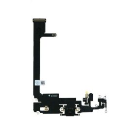 Flex Usb Pin Carga iPhone 11 Pro Max Negro Turbo
