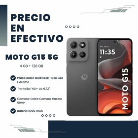 Celular Moto G15 XT2521-2 Dual 4GB RAM 128GB Gray