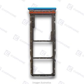 Bandeja Porta Sim y Memoria Moto E13 Celeste