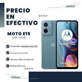 Celular Moto E15 2GB RAM 64GB Misty Blue
