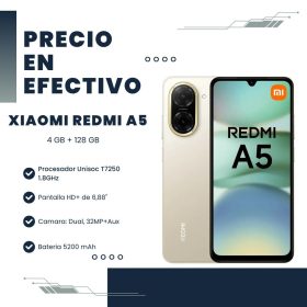 Celular Xiaomi Redmi A5 DS 4GB RAM 128GB Sandy Gold