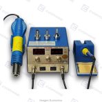 Estacion De Soldado 2 en 1 - 220V Aire + Cautin YAXUN 886D+ - Imagen 3