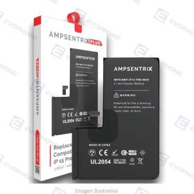 Bateria AMPSENTRIX PLUS iPhone 15 Pro Max (Auto Programable)