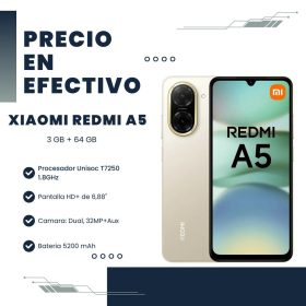 Celular Xiaomi Redmi A5 DS 3GB RAM 64GB Sandy Gold