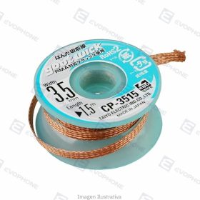 Malla Desoldante GOOT WICK Cobre Con Flux 3.5mm 1.5mts Cp-3515