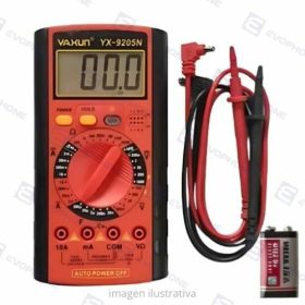 Multimetro YAXUN YX-9205N+ Incluye Pila 9V