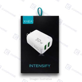 CARGADOR 220V XAEA INTENSIFY 30W  3 USB + CABLE TIPO C