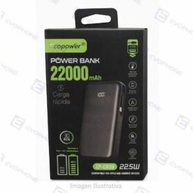 Cargador Portatil ECOPOWER EP-C839 22000 mAh (Con carga rapida 22.5W)