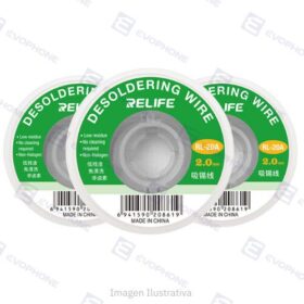 Malla Desoldante RELIFE RL-20A 2.0mm Bajos Residuos