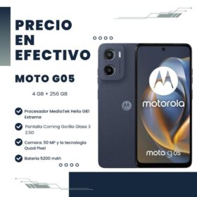 Celular Moto G05 4GB RAM 256GB Azul ( Sin Cargador )