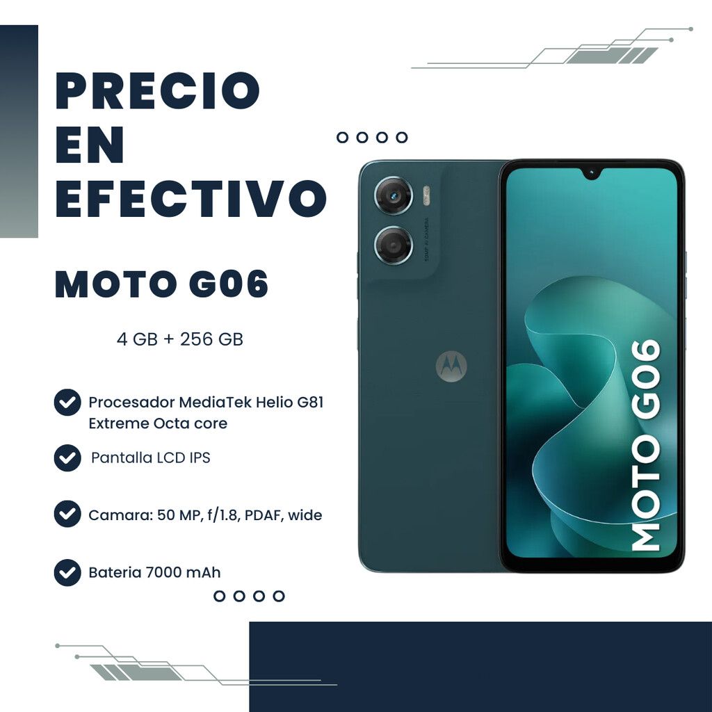 Celular Moto G06 4GB RAM 256GB Blue Celular Moto G06 4GB RAM 256GB Blue - Imagen 1