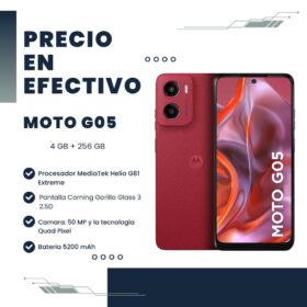 Celular Moto G05 4GB RAM 256GB Rojo (sin cargador)
