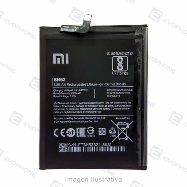 Bateria (BN52) Xiaomi Note 9S