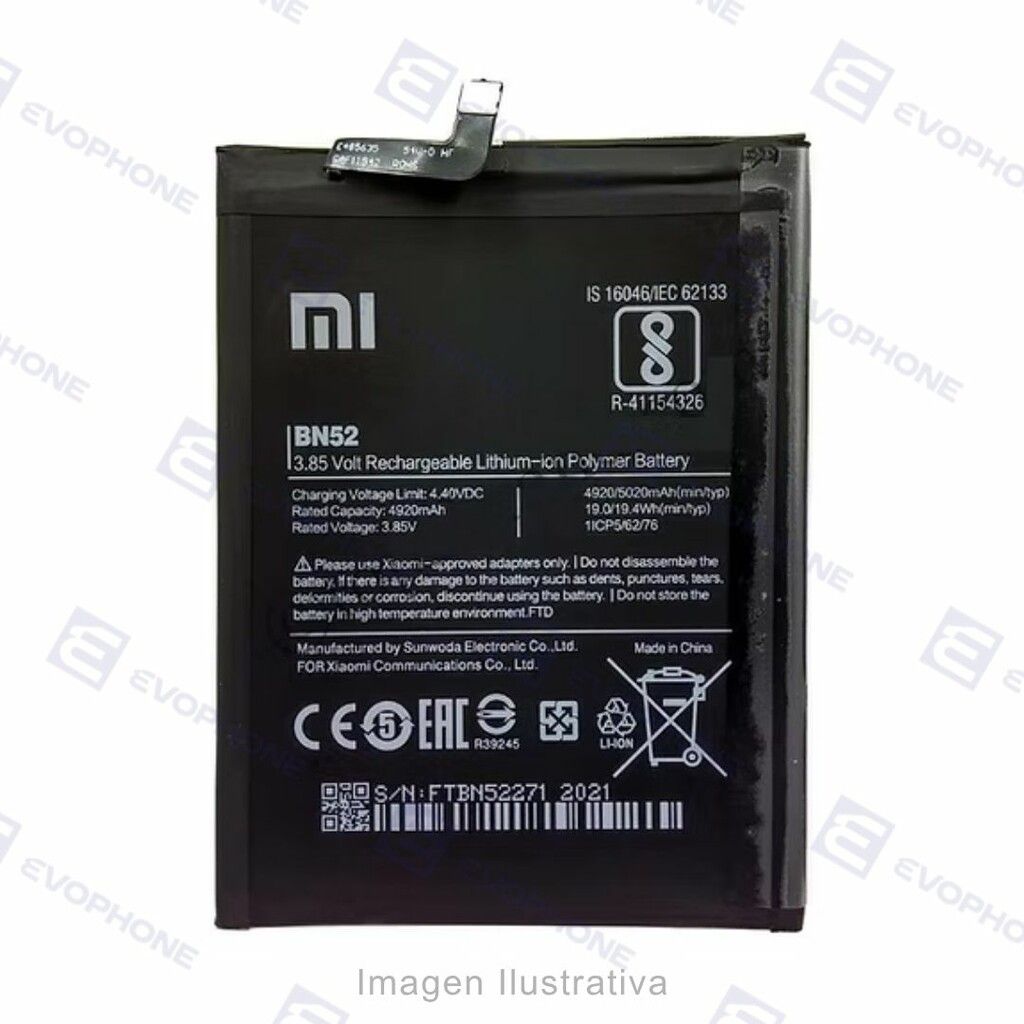 Bateria (BN52) Xiaomi Note 9S