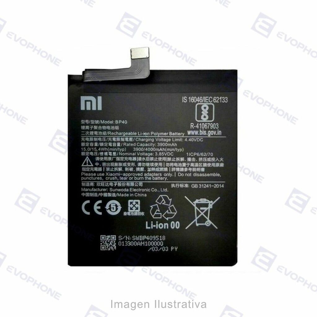 Bateria (BP40) Xiaomi MI 9T Pro / Redmi K20 Pro Bateria (BP40) Xiaomi MI 9T Pro / Redmi K20 Pro - Imagen 1