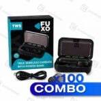 COMBO x100 Auricular Bluetooth FUXO F9 Premium Black TWS
