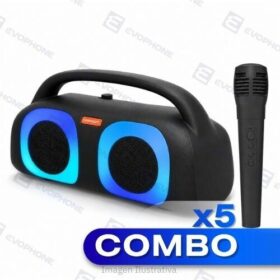 COMBO x5 Parlante Bluetooth EVO Beat Party Mic TWS MS-3641BT-W (con mic)