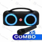 COMBO x5 Parlante Bluetooth EVO Beat Party Mic Plus TWS MS-3647BT-W (con mic)