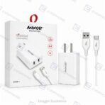 COMBO x100 CARGADOR 220V MIXOR - REALIDAD  - 2 USB + CABLE TC 6.4A- BLANCO - Imagen 2