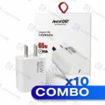 COMBO x10 CARGADOR 220V MIXOR LEYENDA 65W USB C PD