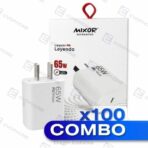 COMBO x100 CARGADOR 220V MIXOR LEYENDA 65W USB C PD