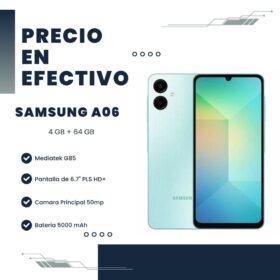Celular Samsung A06 SM-A065M/DS 4GB RAM 64GB Light Green