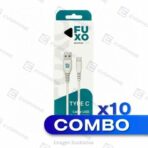 COMBO x10 CABLE USB FUXO 2.4A - Tipo C