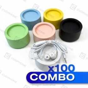 COMBO x100 Auricular Manos Libres con estuche Z-13