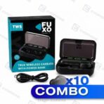 COMBO x10 Auricular Bluetooth FUXO F9 Premium Black TWS