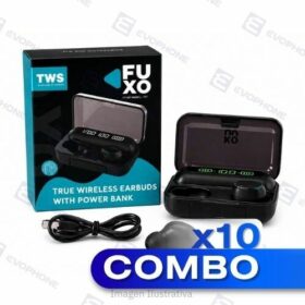 COMBO x10 Auricular Bluetooth FUXO F9 Premium Black TWS