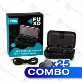 COMBO x25 Auricular Bluetooth FUXO F9 Premium Black TWS