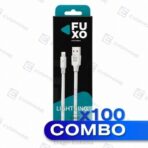 COMBO x100 CABLE USB FUXO BLACK 6.0A (carga rapida) - iPhone lightning