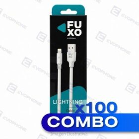COMBO x100 CABLE USB FUXO BLACK 6.0A (carga rapida) - iPhone lightning