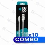 COMBO x10 CABLE USB FUXO BLACK 6.0A (carga rapida) - iPhone lightning