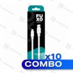 COMBO x10 CABLE USB FUXO BLACK 6.0A (carga rapida) - Tipo C