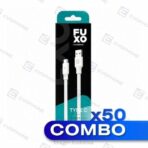 COMBO x50 CABLE USB FUXO BLACK 6.0A (carga rapida) - Tipo C