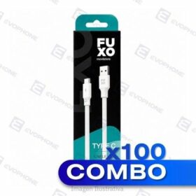 COMBO x100 CABLE USB FUXO BLACK 6.0A (carga rapida) - Tipo C