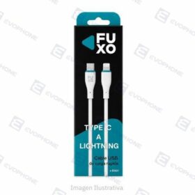 CABLE USB FUXO BLACK  65W (carga rapida) - Tipo C a lightning iPhone