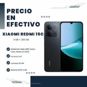 Celular Xiaomi Redmi 15C 4GB RAM 256GB negro