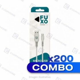 CAJA x200 CABLE USB FUXO 2.4A - V8 Micro USB