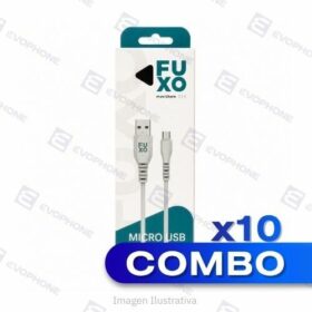 COMBO x10 CABLE USB FUXO 2.4A - V8 Micro USB