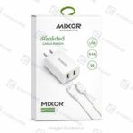 COMBO x50 CARGADOR 220V MIXOR MOD09 - REALIDAD - 2 USB + CABLE V8 (4.4A) - BLANCO - Imagen 2