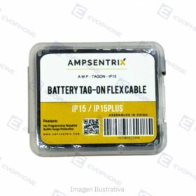 Flex universal preprogramado para batería (instalación por contacto, sin soldadura) para iPhone 15 / 15 Plus (Compatible con I2C, JCID, Qianli)