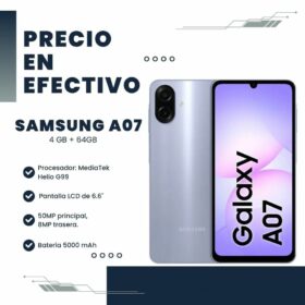 Celular Samsung A07 4GB RAM 64GB Purpura