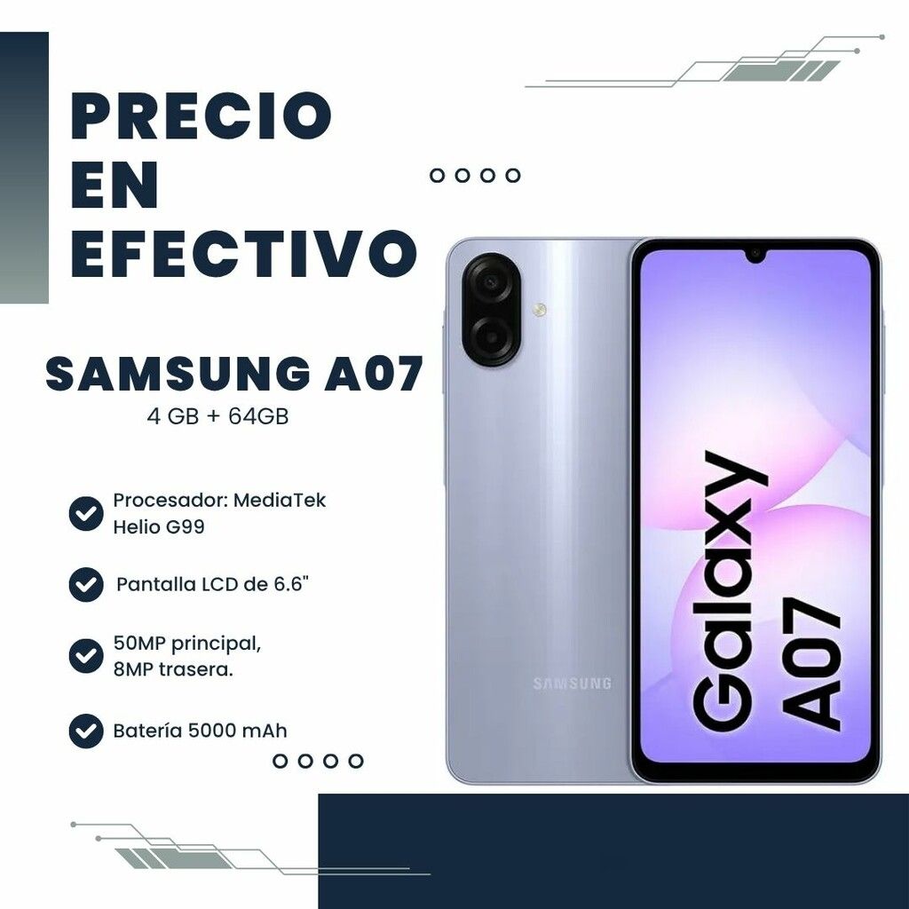 Celular Samsung A07 4GB RAM 64GB Purpura Celular Samsung A07 4GB RAM 64GB Purpura - Imagen 1