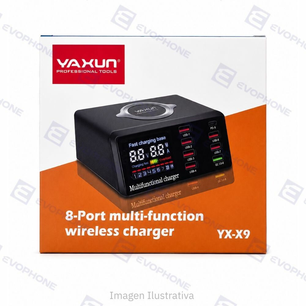 Cargador Multipuerto Carga Rapida YAXUN YX-X9 Cargador Multipuerto Carga Rapida YAXUN YX-X9 - Imagen 1